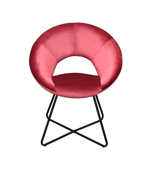 Bella velours fauteuil rood