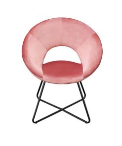 Bella velours fauteuil roze