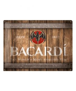 Bacardi Premium rum - metalen bord