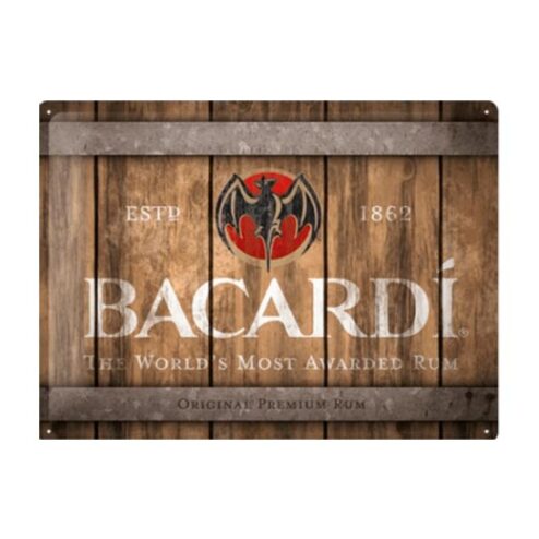 Bacardi Premium rum - metalen bord