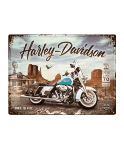 Born to ride Harley Davidson - metalen bord