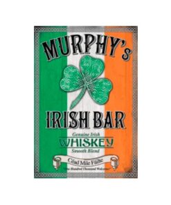 Irish bar whisky - metalen bord