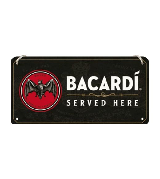 Bier Socialistisch binnenkomst Bacardi is served here - metalen bord 