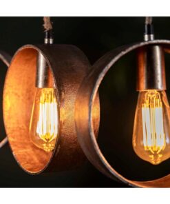 Laville 5-lichts hanglamp industrieel