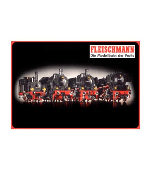 Fleischmann zwarte modeltreinen - metalen bord
