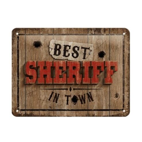 Best sheriff in town - metalen bord