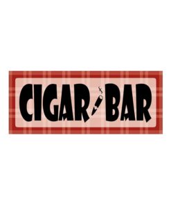 Cigar bar - metalen bord