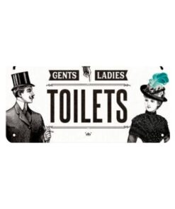 Gents, Ladies toilets - metalen bord