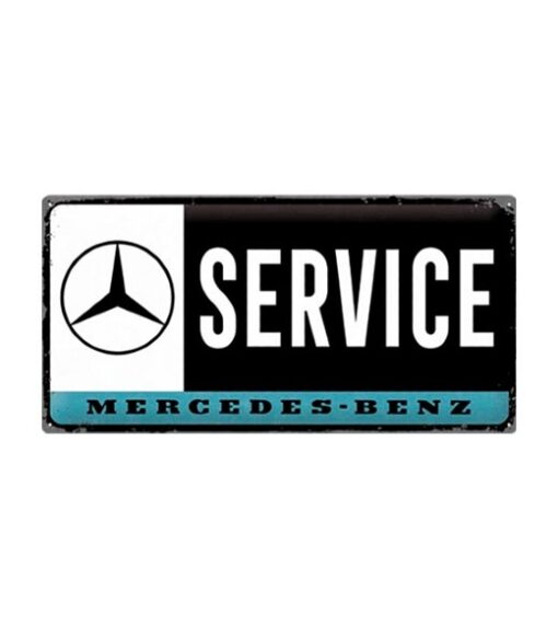 Mercedes Benz service - metalen bord
