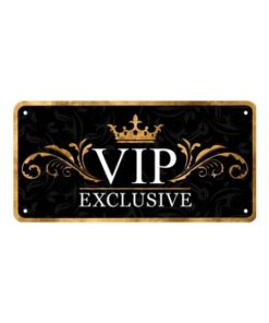 Vip Exclusive lounge - metalen bord
