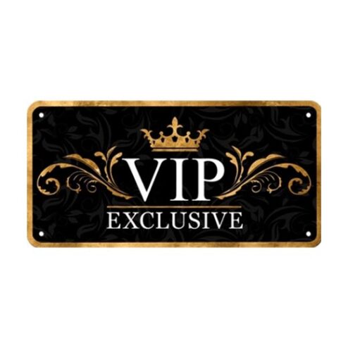 Vip Exclusive lounge - metalen bord