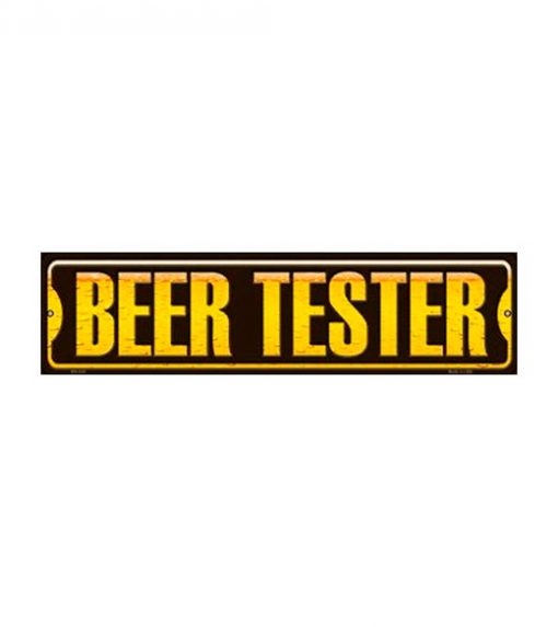Beer tester - metalen bord