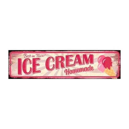 Best in town ice cream - metalen bord