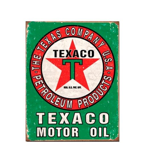 Texaco motor oil - metalen bord