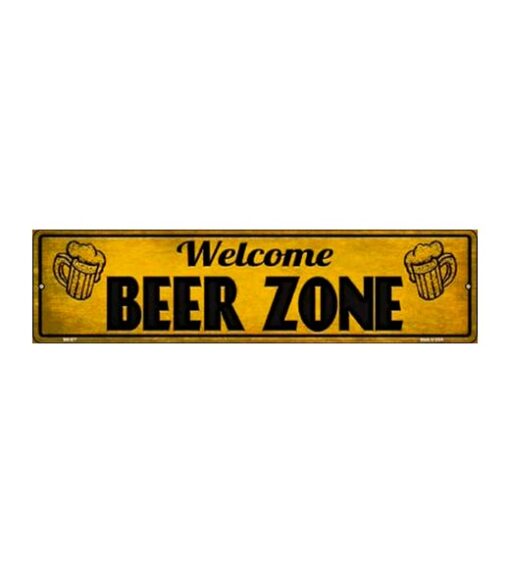 Welcome beer zone - metalen bord
