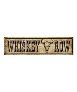Whiskey row - metalen bord