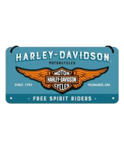 Harley Davidson 10cm x 20cm - metalen bord