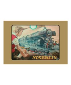 Marklin trein met kind - metalen bord