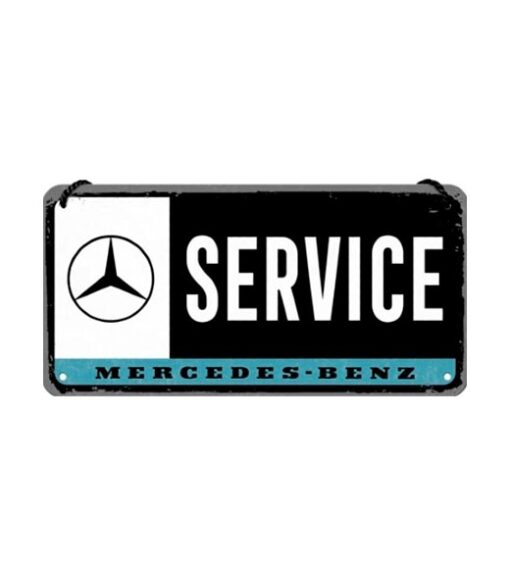 Mercedes service - metalen bord