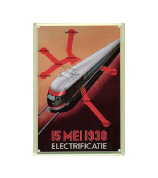 15 mei 1938 Electrificatie - metalen bord