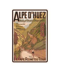 Alpe D’Huez 15 kilometer - metalen bord