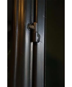Cambo vitrinekast industrieel zwart metaal 2 deuren