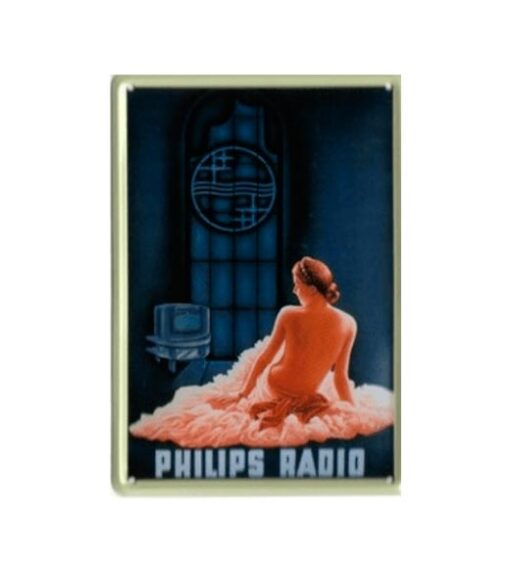 Philips radio - metalen bord