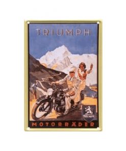 Triumph motorrader - metalen bord