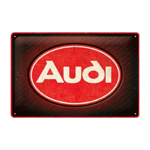 Audi logo - metalen bord