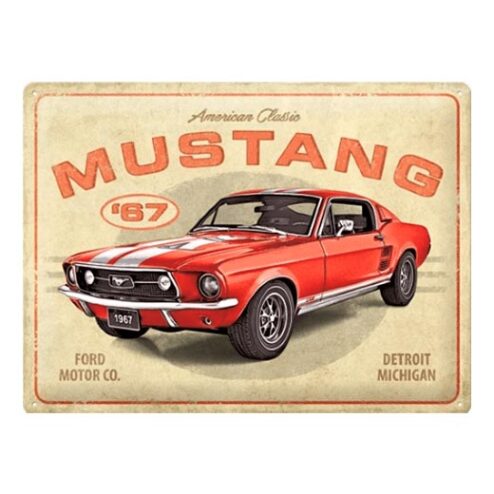 Ford mustang gt 67, Detroit - metalen bord