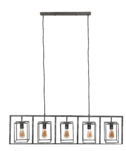 Cantwell 5-lichts hanglamp industrieel