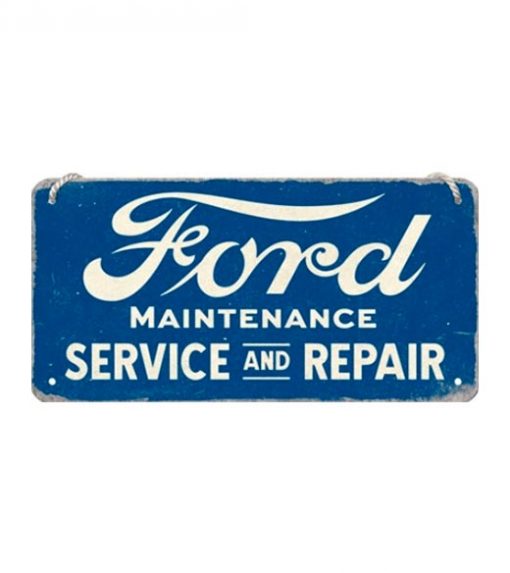 Ford service & repair 10cm x 20cm- metalen bord