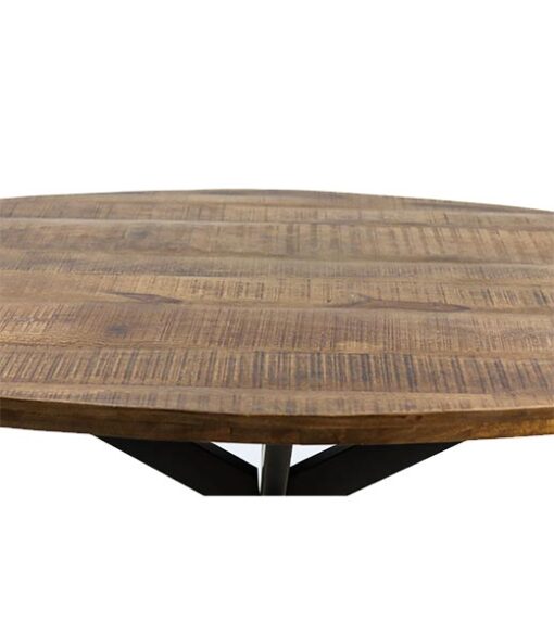 Oscar eettafel industrieel ovaal mango hout