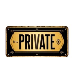 Private - metalen bord