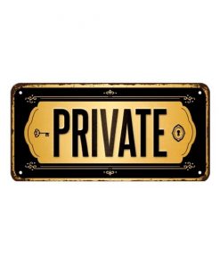 Private - metalen bord