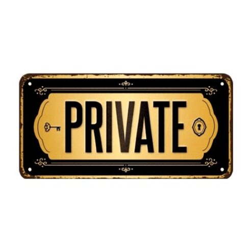 Private - metalen bord