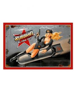 Russian girl- metalen bord