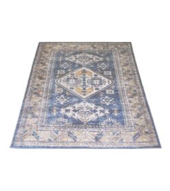 Zareen vloerkleed vintage rechthoek blauw 2