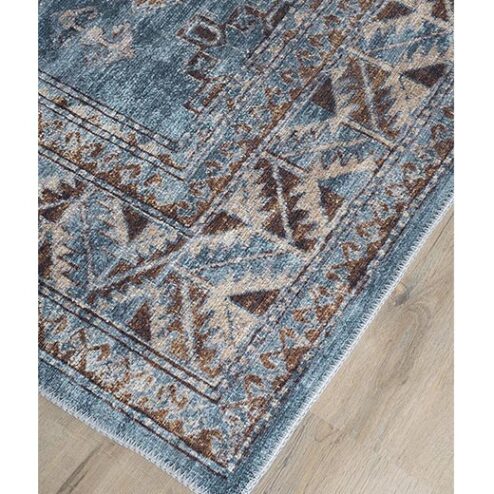 Zareen vloerkleed vintage rechthoek blauw 3