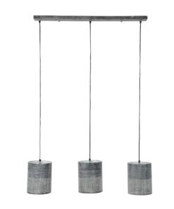 Farro 3-lichts hanglamp industrieel grijs