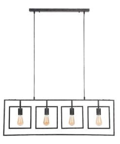Miller 4-lichts hanglamp industrieel