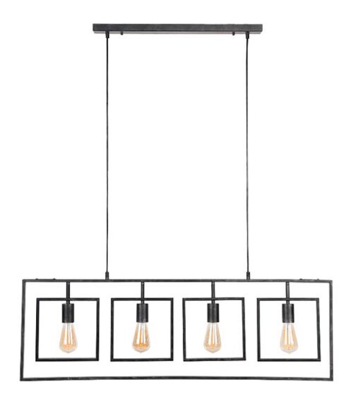 Miller 4-lichts hanglamp industrieel