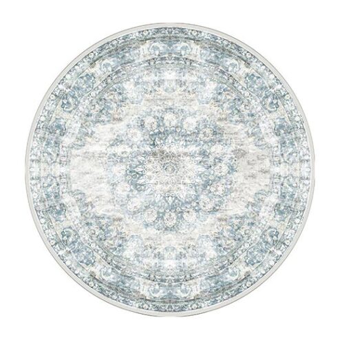 Parandis vloerkleed vintage rond blauw