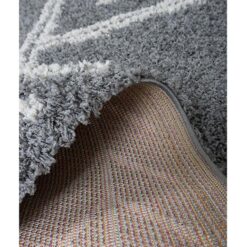 Rahul vloerkleed hoogpolig rechthoek grijs