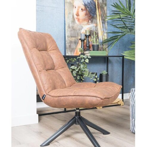 Adaline microvezel fauteuil cognac