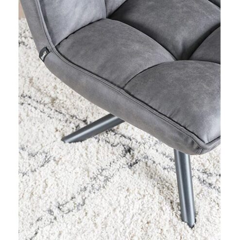 Adaline microvezel fauteuil grijs