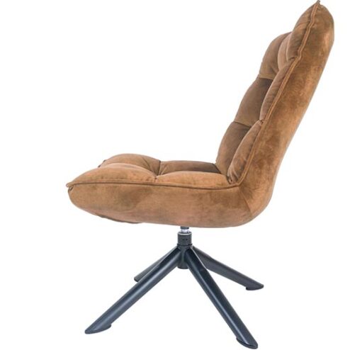 Adaline velvet fauteuil bruin