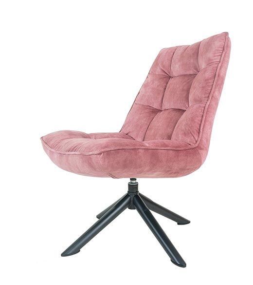 Kust Strak handel Adaline velvet fauteuil roze 