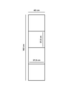 Farrow 1-lichts vloerlamp/ vakkenkast industrieel 4 legplanken