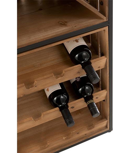 beproeving gemakkelijk Beschrijving Jiminez wijnkast hout/metaal 60cm 